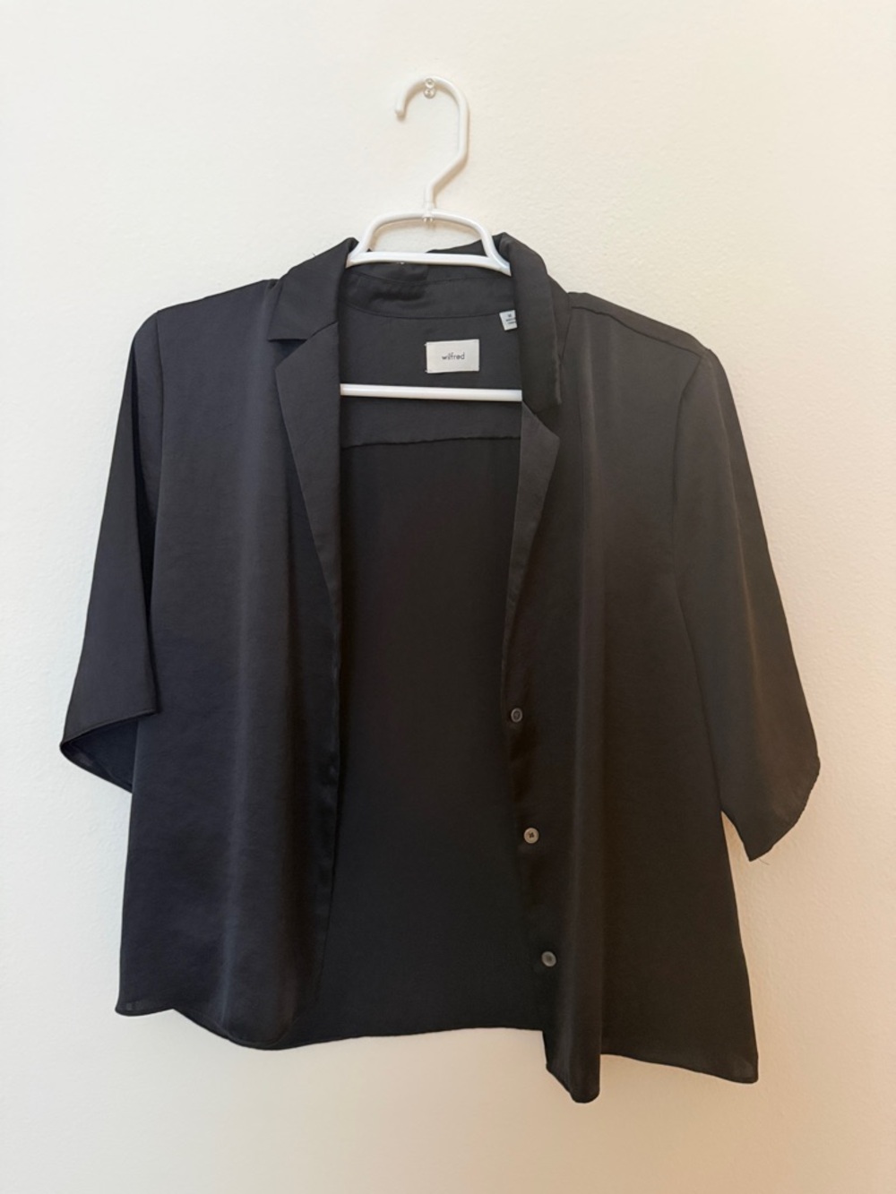 Wilfred Black Short-Sleeve Relaxed Blazer